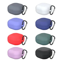 Soft Silicone Cases For Samsung Galaxy Buds2 Buds 2 Pro Case Protective Plain Color Earphone Case Headset Accessories With Hook