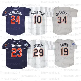 레트로 샌디에고 1998 홈 저지 19 Tony Gwynn 31 Dave Winfield 34 Fernando Valenzuela 51 Trevor Hoffman 유니폼