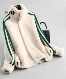 PUDI A59360 women winter 30% wool fur overcoat warm jacket fur girl coat lady short jacket overcoat T191118