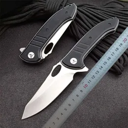 1 unids 2021 Cuchillo plegable de calidad superior 8Cr13Mov Hoja satinada G10 + Mango de hoja de acero inoxidable Rodamiento de bolas EDC Cuchillos de bolsillo con caja al por menor