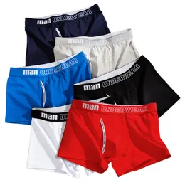 6st / lot bomullshandsmål underbyxor Soft Boxer Andningsbar Solid Underkläder Flexibel BoxersHorts Cuecas Vetement Homme 365