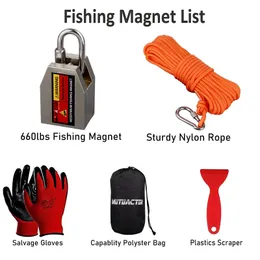Three Sides Fishing Magnet Kit Strong Powerful Combined 1200lb Super Neodymium Magnet for Salvage
