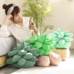 25cm Creative Succulent Plants Plush&Stuffed Toys Soft Doll Potted Lifelike Flowers Pillow Chair Cushion for Girls Kids Gift