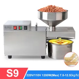 S9 automatic stainless steel sunflower seed peanut oil press heavy intelligent commercial 1500W (maximum)