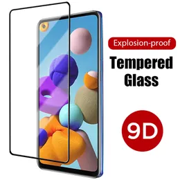 Protetores de tela de telefone celular 9D Copa completa para Samsung A51 A71 A21S A31 A41 A11 A12 para Samsung Galaxy A10 A10E A20E