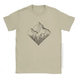 T-shirt da uomo della gamma Diamond Uomo All'aperto Montagne Escursionismo Parchi nazionali T-shirt basic da uomo in cotone Taglie forti