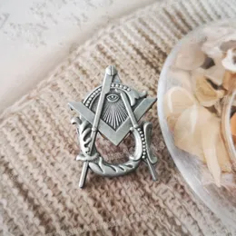 wholesale Masonic Lapel Pins Badge Mason Freemason Ancient silver color BLM21