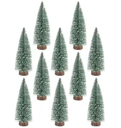 15cm tall Mini Christmas Trees without light PVC Artificial plants for Desktop furnishing articles