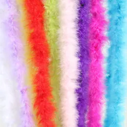 Party dekoration diameter 4cm 2meter / lot fluffy kalkon fjädrar boa marabou svart vit fjäder för hantverk boas strip karneval kostym plume