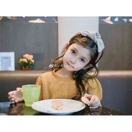 Summer Girls Knitted Cotton T-shirt for Kids Classic Toddler Girl Cardigan Tops Ins Fashion Baby Clothing 210529