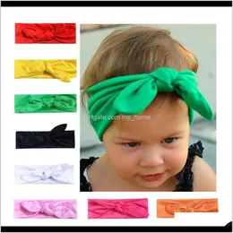 Akcesoria Dziecko Dzieci Drop Dostawa 2021 Childrens Elastyczna tkanina Rabbit Ear Hair Band Opaska Baby Headdress Ins XHQQP