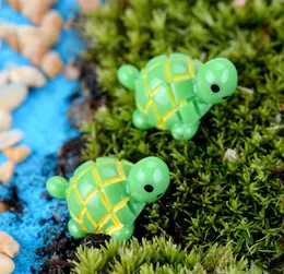 Cute Mini Turtles Landscape Ornaments Resin Garden Decorations Fairy Garden Miniatures Garden Bonsai Dollhouse Decorations Resin Craft Green