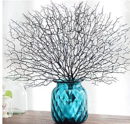 2021 45cm Artificial tree branch White Coral wedding decorations Home Artificial Fan Shaped Plastic Dried Branch