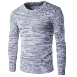 Winter Trui Heren Male Casual Round Neck Slim Fit Pullover Fall Cotton Blends Keep Warm Knitted Sweater for Teens Manteaux Homme 210604