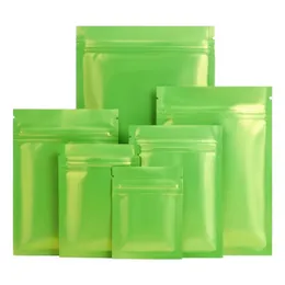 マットグリーンジッパーロックフードグレードマイラーホイルパッキングバッグ再販可能なジッパーシールサンプルギフト包装袋の匂いが香る