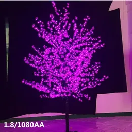 Dekoracje świąteczne LED wiśniowy kwiat drzewo światło 1.2m 1.5m 1.8m Nowy Rok Ślub Luminaria Dekoracyjne gałęzie drzewa Lampy Oświetlenie zewnętrzne