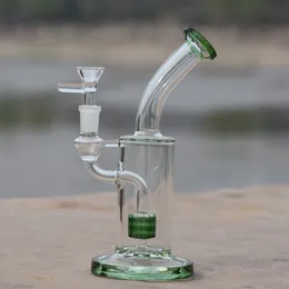 Green Clear Oil Burner Hookh Pipe Dymienie Szkło Zlew Perkolator Bong Fragted Disc Shisha Water Glass Tobacco Dab Rury 14mm Akcesoria do wspólnych narzędzi