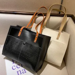 Bolsas de noite Mulheres Bolsa Bolsa de Couro PU grande PULHA BANDE DE COLLEGA BLACE