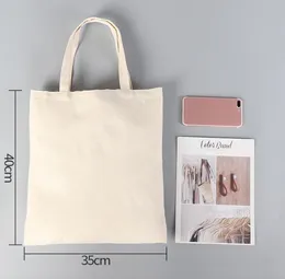 DIYの広告昇華キャンバスバッグ環境に優しい空白のショッピングハンドバッグ女性のコットンバッグ熱伝達印刷SN2725