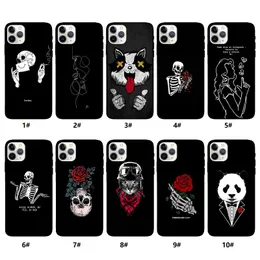 Tide brand bones Skull Cartoon Silicone Cases For iPhone 6 7 8 plus 11 12 pro max Samsung S20 S21 Ultra Note 20 Shockproof Soft TPU UV Printing Design Case Cover