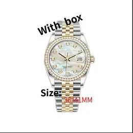 Relógios masculinos mecânicos automáticos de 36/41 mm com moldura de aço inoxidável feminino relógio de diamante feminino à prova d'água luminoso relógios de pulso com caixa de presente
