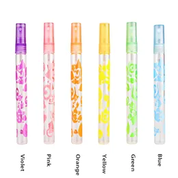 10ml Print flowers glass Perfume Spray Bottles Atomizer Empty Refillable Bottle Sample test Vial