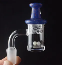 Akcesoria do palenia w pełni spawane kwarc Banger Zestaw do paznokci z Terp Pearl 45 ° 90 ° Kobieta Mężczyzna 10mm 14mm 18mm Nail do szkła Dab Rig