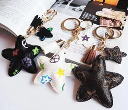 Keyrings PU Leather Pendant Bag Charms Cute Fashion Gift Keychain Ring Holder Flower Dog Giraffe Jewelry Car Key Chain Accessories in stock