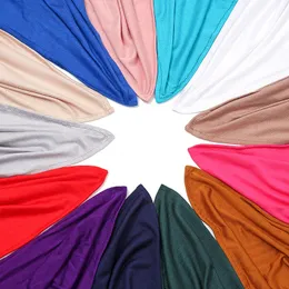 Duży rozmiar damski hidżabs prostokąt długie szale Premium Jersey Muzułmańska Headscarf Head Wrap Gull Soft Turban Tie ukradł