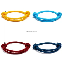 Bracelets de charme Pulseira de joalheria Trend￪ncia Linha de casal Linha Ocean s￩rie de a￧o inoxid￡vel de a￧o inoxid￡vel Tecido com corda de m￣o Drop Drop 2021 ODQTN