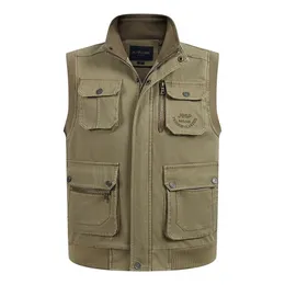 Multi Kieszonkowa Cienka Baggy Kamizelka Dla Mężczyzn Wiosna Jesień Mężczyzna Casual Pogrografia Gilet Kurtka Bez Rękawów Letnie Mężczyzna Travel Waistcoat 210925