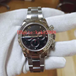 Doskonałe zegarki męskie zegarki BPF 116509-78599 116509 Cyfrowy 40mm stali nierdzewnej ETA 4130 Ruch Chronograph Praca Automatyczne mechaniczne męskie zegarek