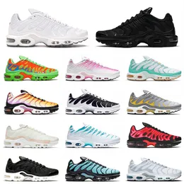 Tn Plus Running Shoes Mens Womens Triple Black White Mean Green Fire Pink Volt Glow Grey Yellow Photon Dust Trainers Tennis Sneakers