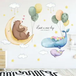 8 estilos adesivos de parede dos desenhos animados para crianças sala de bebê quarto berçário eco-friendly vinil decalques de parede removíveis murais de parede home decor 210929