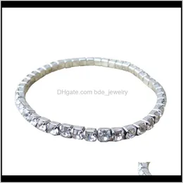Armband juvelryparty brud charm rhinestone crystal aessory glänsande legering bärbar bröllop kvinnor armband droppleverans 2021 urakm