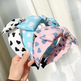 Fashion Spring Hair Accessories Casual Love Headband Girls Big Bowknot Hairband Wide Side Turban Headwear