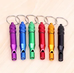 500pcs/lot Pet Dog training whistle keyring Aluminum dog-whistle With storage Pill box 77*12mm SN5993