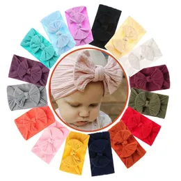 Kabel dzianiny Nylon Girls Headband, żebrowane Hair Bow Pałąk, Waffle Knit Nylon Baby Headband Girls Głowy Okłady głowy