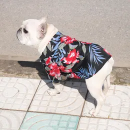 Hundkläder 2021 Print kläder Summer Hawaiian Pet Clothing Supplies Teddy Fight Puppy Kitten Personlighetsskjorta