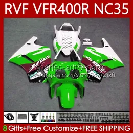 Fairing Kit for Honda NC35 V4 V400 R RVF400R RVF400R 1994 1995 1996 1997 1999 RVF400 R 400RR VFR緑の赤400R VFR400RR 94-98 VFR400R 94 95 96 97 98