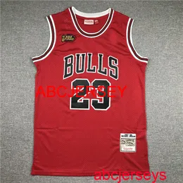 Cucito maschile 23# Michael 2020 98 Edizione finale Red Basketball Jersey S M L XL XXL VIT