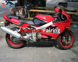 مسج للجسم FALTINGS SET 00 01 02 ZX-6R ل Kawasaki Ninja ZX6R 2000 2001 2002 أطقم Fairings Red Motorcycle (حقن صب)