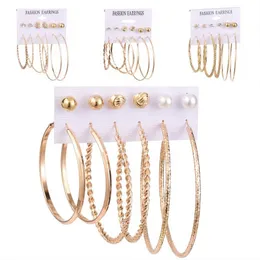 Huge Hoop Dangle Earrings Women Gold Stainless Steel Hooped Earring for Girl Cool Large Round Stud