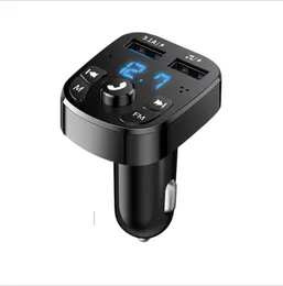 Car Hands-free Bluetooth 5.0 FM Transmitter Cars Kit MP3 Modulator Player Wireless Handsfree Audio Receiver Dual USB Fast Charger