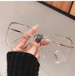 선글라스 남성 여성 방지 광선 독서 안경 빈티지 큰 정사각형 안경 컴퓨터 안경 UV400 금속 프레임 179