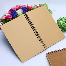 Notepads Reeves Retro Spiral Bound Coil Sketch Book Blank Notebook Kraft Sketching Paper