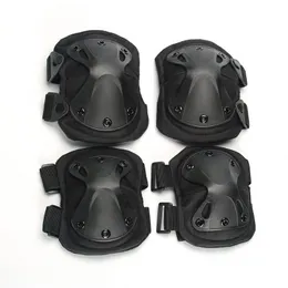 4PCS/セットサイクリング戦術保護ギアパッド膝肘手首ガードアウトドアスポーツハンティングセーフティプロテクター大人向け