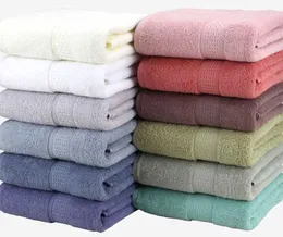 日本の純綿スーパー吸収性大型タオルの顔/厚い柔らかいバスルームS快適なビーチS 17色210728