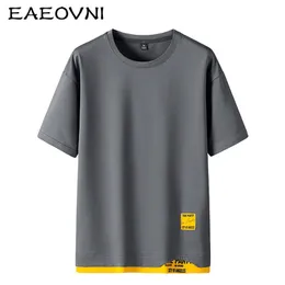 Eaouvni sommar män t-shirts mode märke hip hop män t-shirt Casual solid tshirts street kläder män tee shirts topp 210726