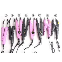 100PCS Professionell värmeanslutning Verktyg Mini Flat Irons Hårrätare för Keratin Hair Extensions